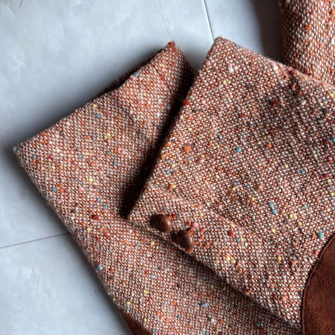 ピンクハウス PINK HOUSE ミックスツイードジャケット エルボーパッチ