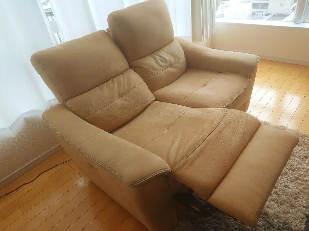 【最終値下げ_送料込】関家具 バッジオ 電動リクライニングソファ 2人掛け