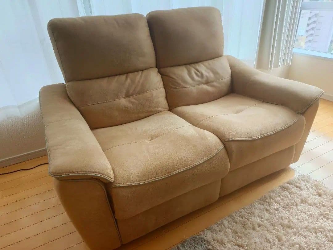 【最終値下げ_送料込】関家具 バッジオ 電動リクライニングソファ 2人掛け