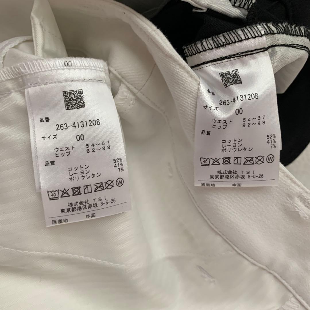 りんごJACKBUNNY レディースパンツ 00サイズ ブラック ホワイト