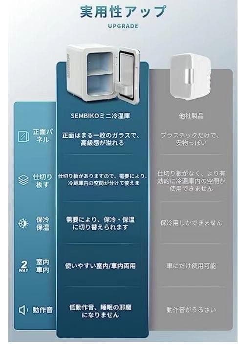 化粧品保管・寝室にも✨小型冷蔵庫 4L 冷温庫 コンパクト ミニ冷蔵庫