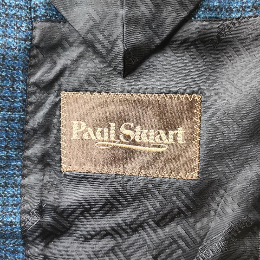 ポールスチュアート　テーラードジャケット　セルッティ　カシミヤ　シルク　青　M