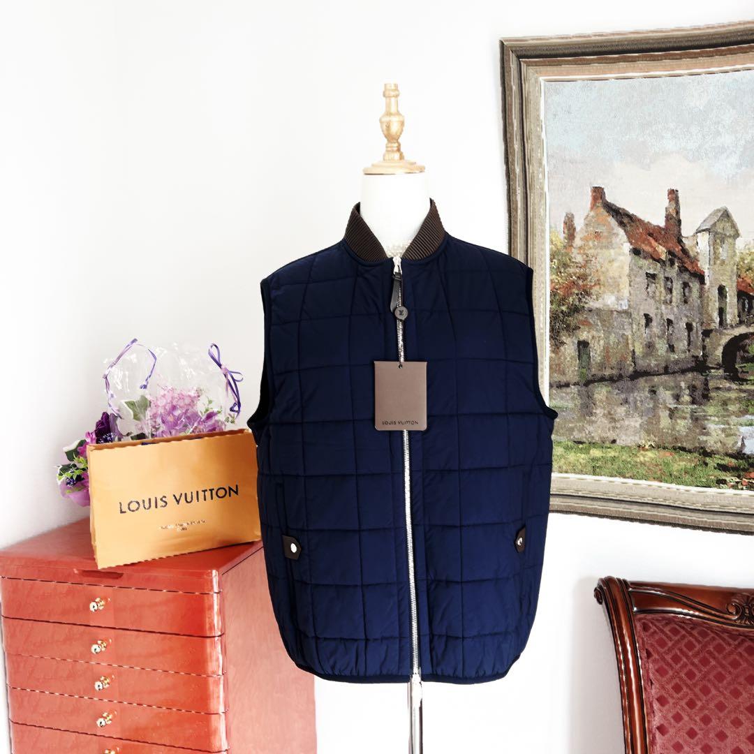 新品 LouisVuitton ヴィトン キルティング ベスト ネイビー ジレ