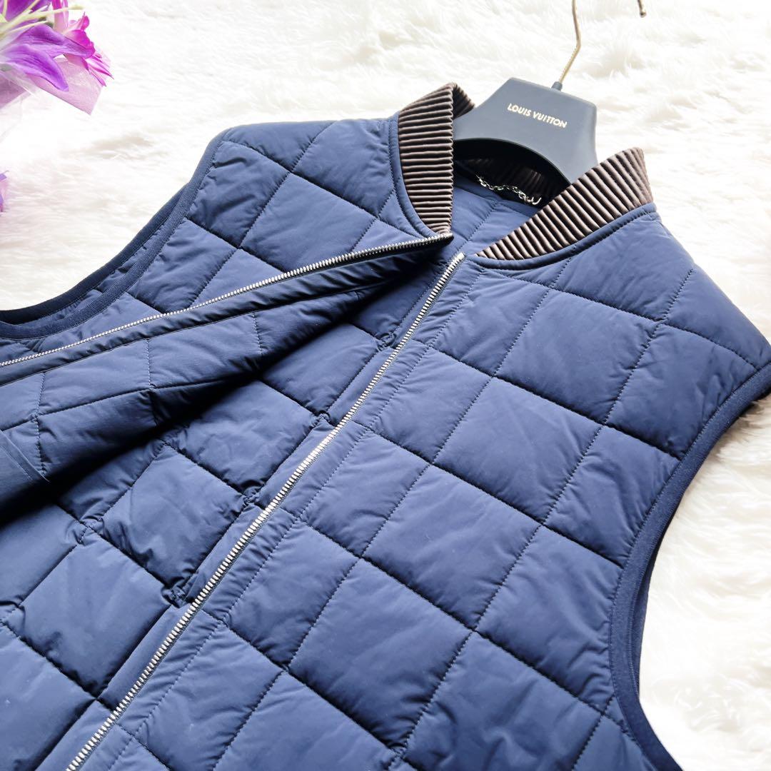 新品 LouisVuitton ヴィトン キルティング ベスト ネイビー ジレ