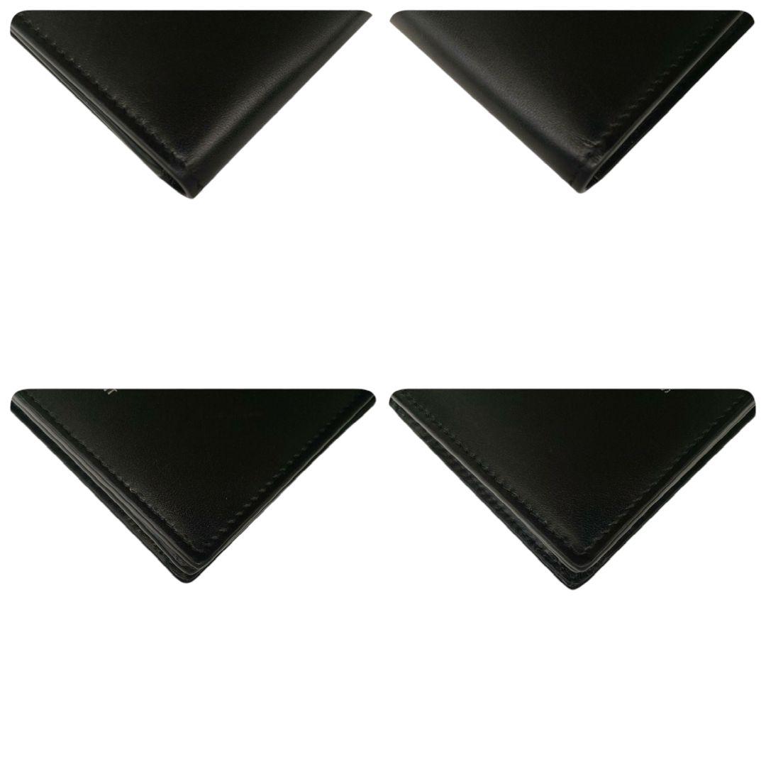 サンローラン　名刺入れ　ビジネスカードホルダー　ブラック　ロゴ　レザー