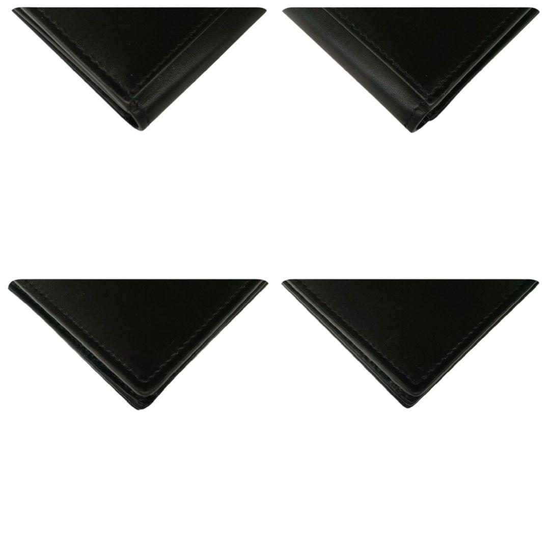 サンローラン　名刺入れ　ビジネスカードホルダー　ブラック　ロゴ　レザー