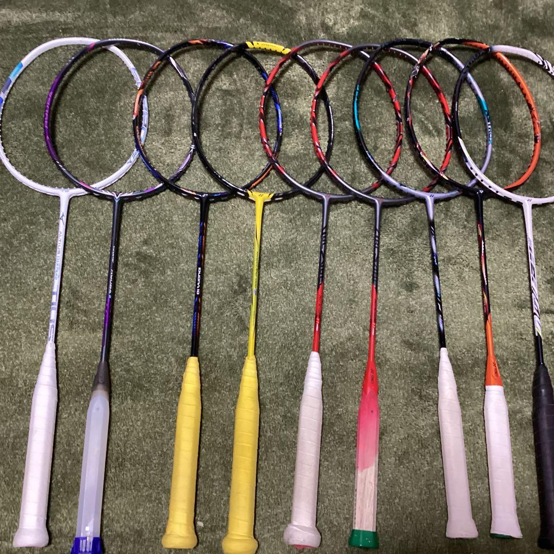 バドミントンラケット ジャンク9本セット