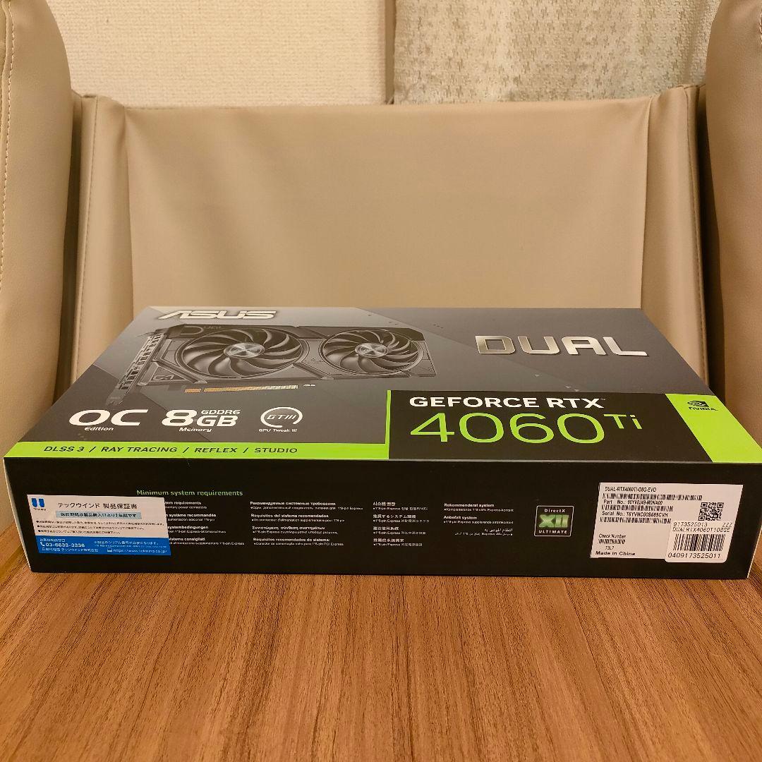 【新品未開封】ASUS GeForce RTX 4060 Ti 8GB OC