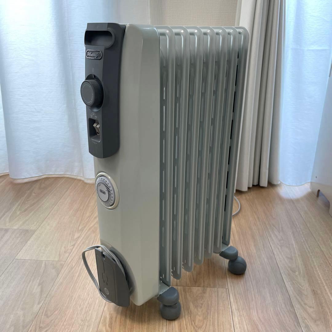 DeLonghi デロンギ オイルヒーター ホワイト×ストーングレー