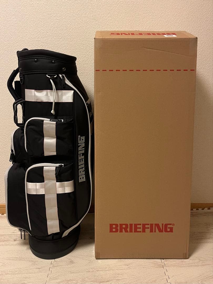 【新品】BRIEFING キャディバッグ CR-6 ブラック×ライトグレー