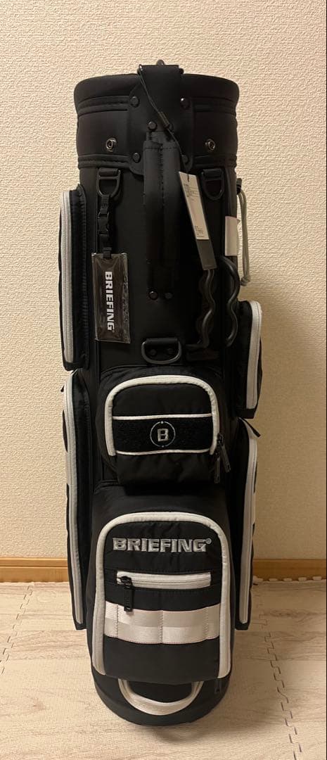 【新品】BRIEFING キャディバッグ CR-6 ブラック×ライトグレー