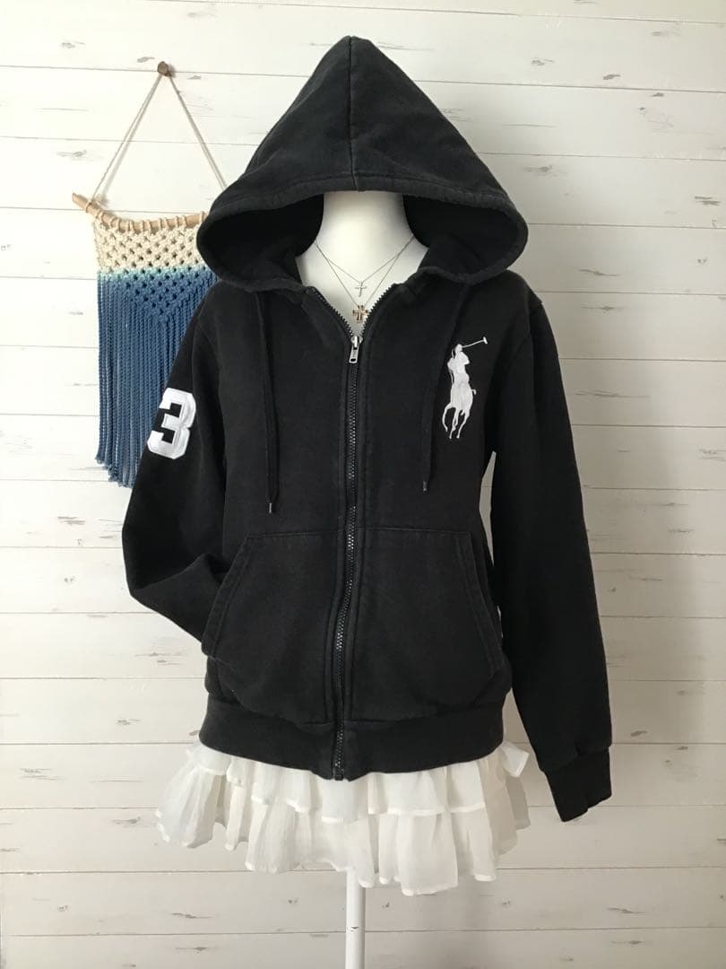 ★ポロラルフローレン★Y2K ビッグポニー ブラック パーカー