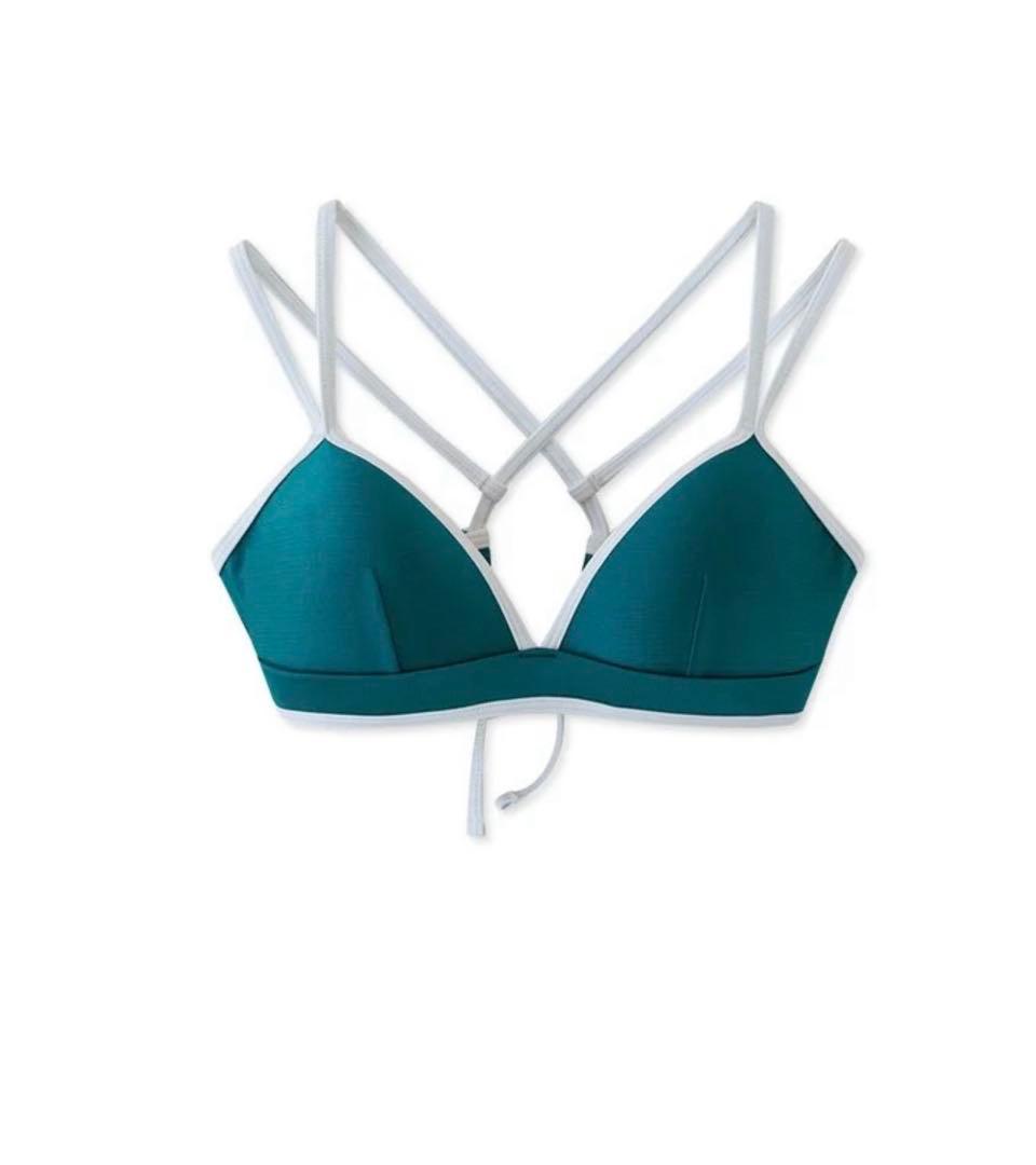 AIR SPACE ティール三角ビキニブラ