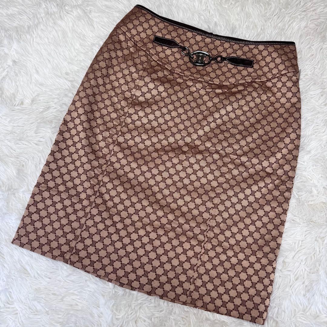 【希少】CELINE　トリオンフ　総柄　スカート ベルト　38size
