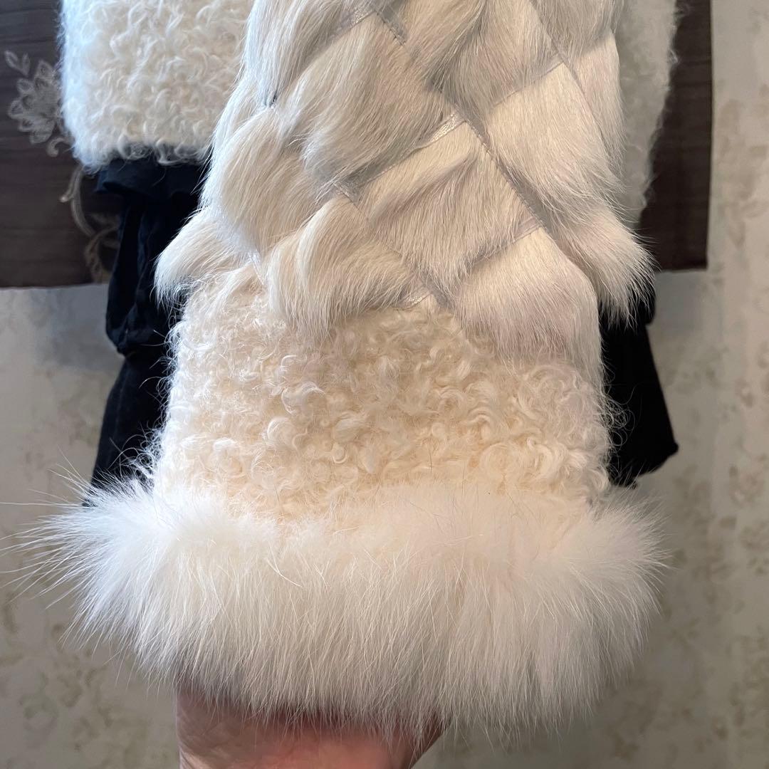 y2k 00s❤︎ ラム　リアルファーフード　アウター