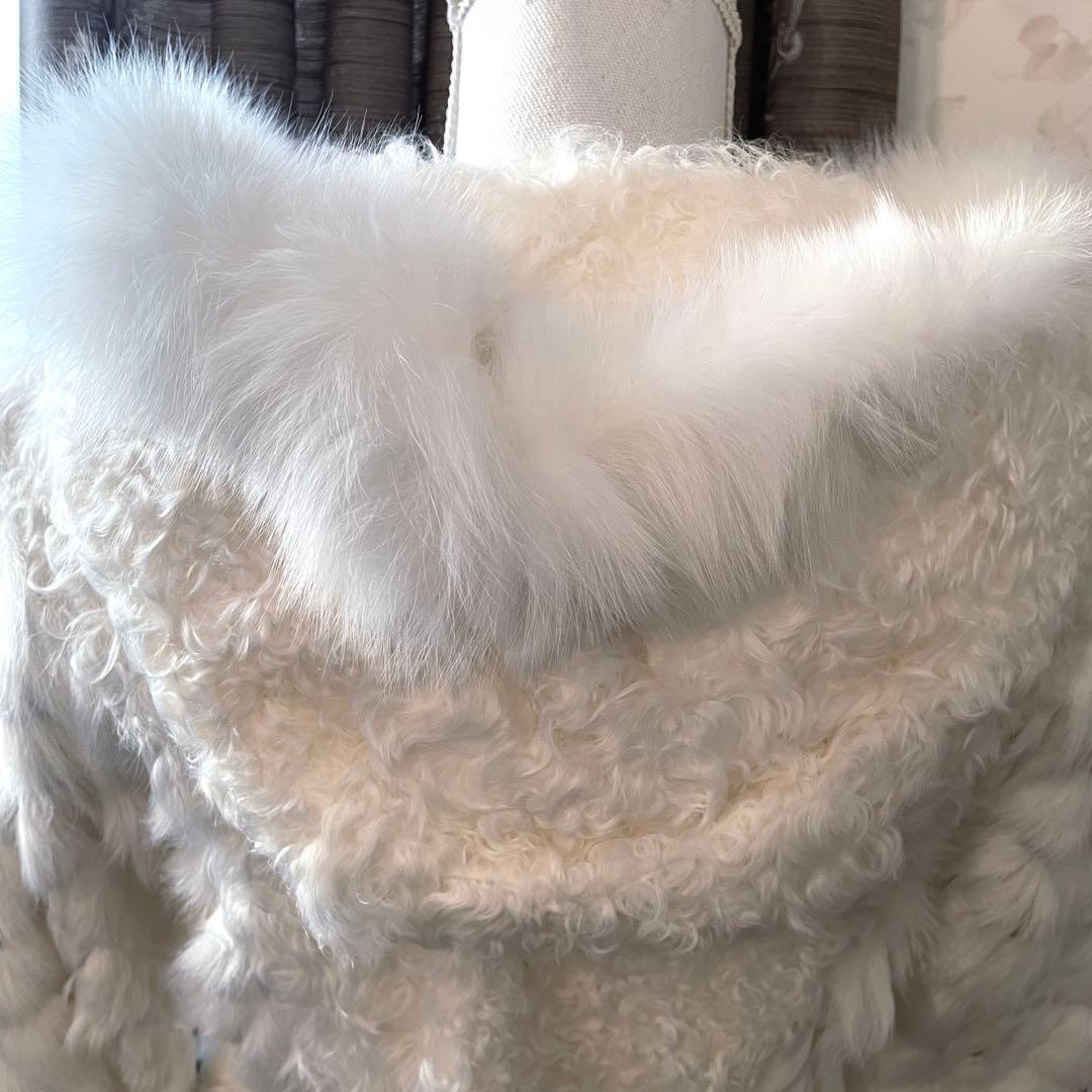 y2k 00s❤︎ ラム　リアルファーフード　アウター