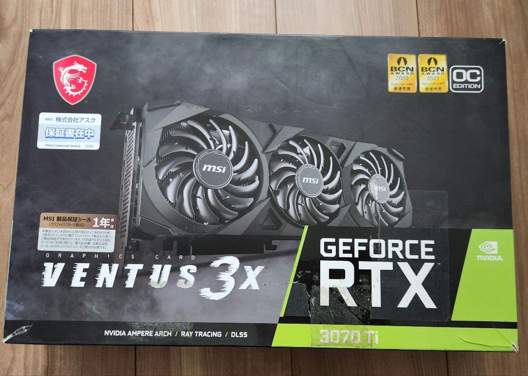 グラフィックボード・グラボ・ビデオカード MSI GeForce RTX 3070 Ti VENTUS 3X