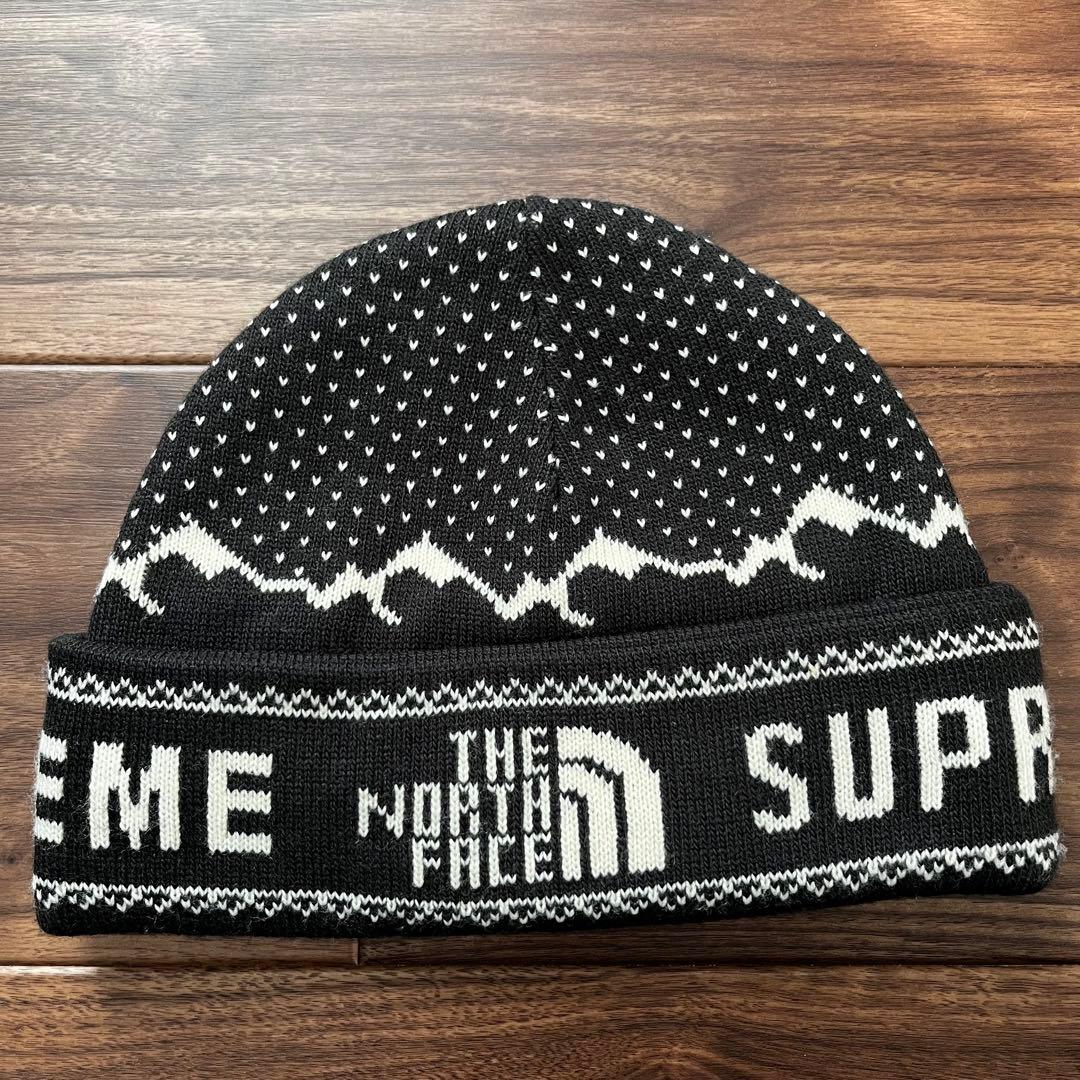 美品18AW Supreme × The North Face ニットキャップ