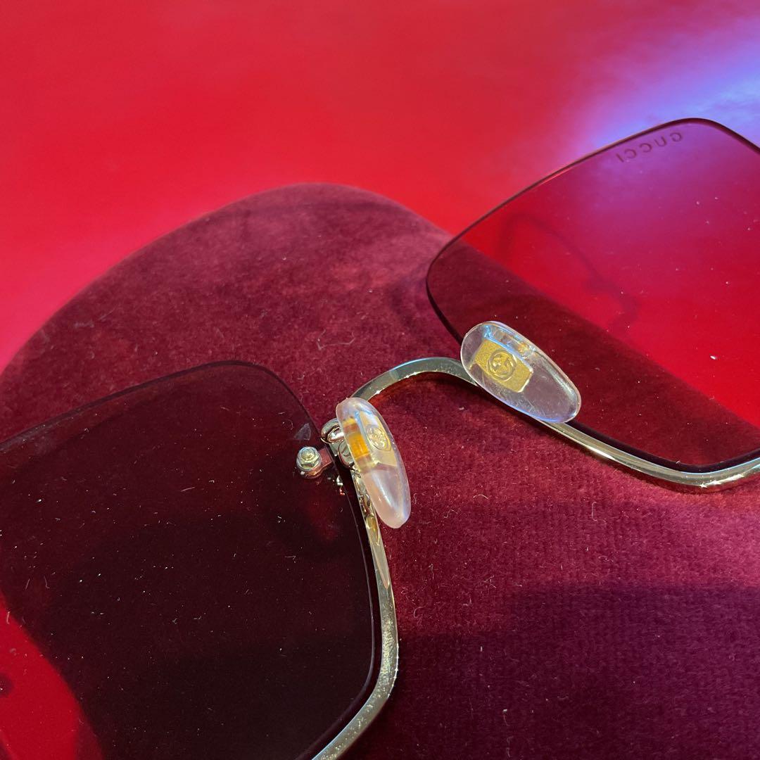 【即決価格】★極美品★GUCCI ピンクレンズ サングラス ケース付き