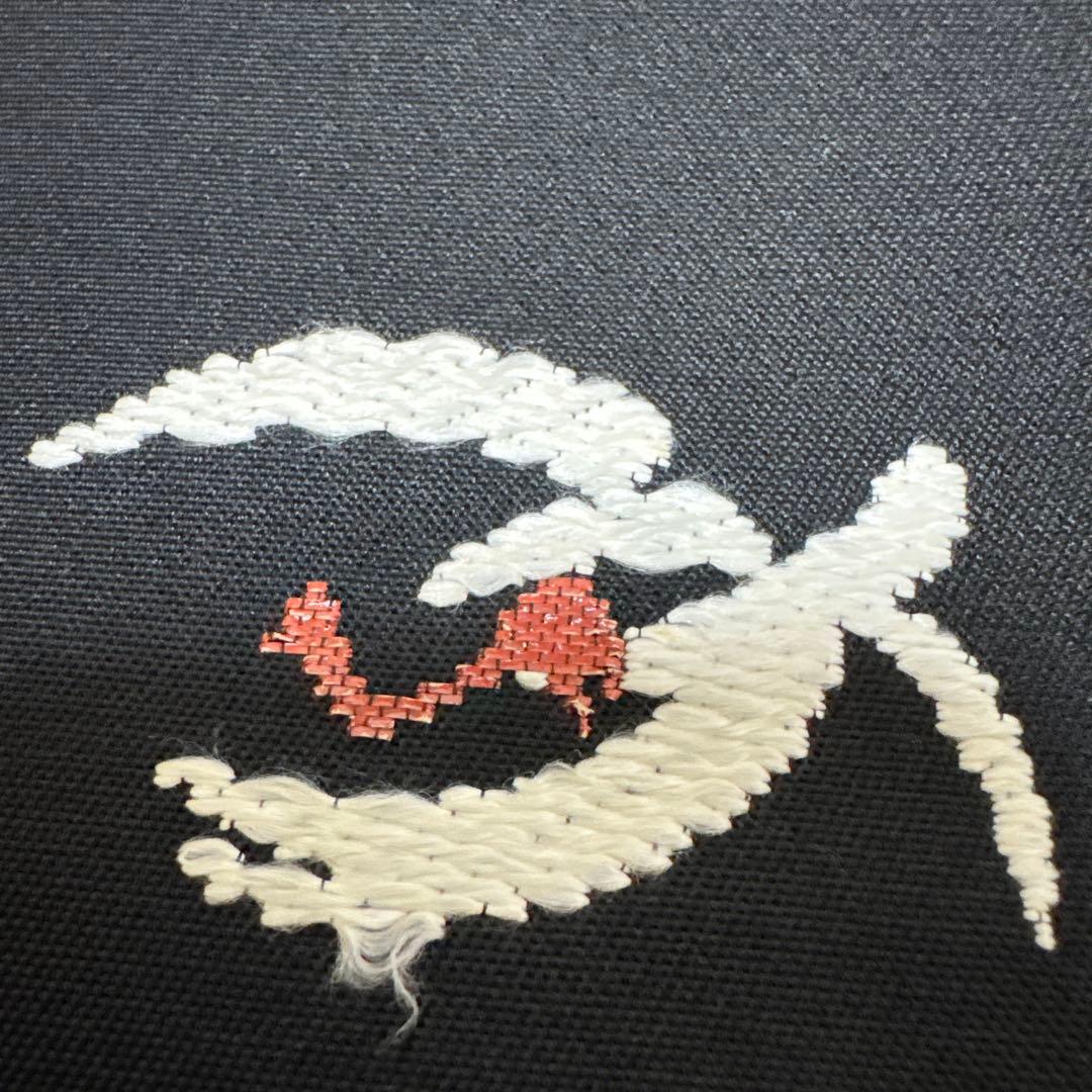 龍村平蔵製　本袋帯　黒地　金銀糸　秀繭錦