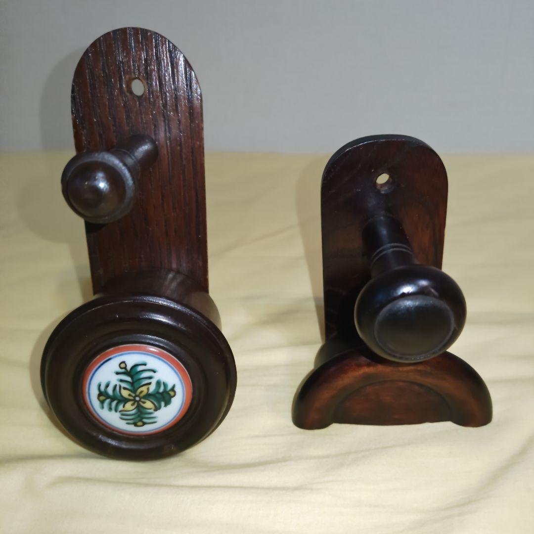 【希少・珍品】民芸家具　ウォールフック　２点セット　壁掛けフック　工芸