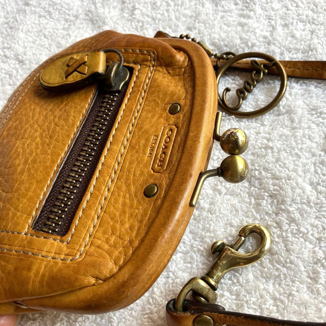 Coach ブラウン がま口ケース