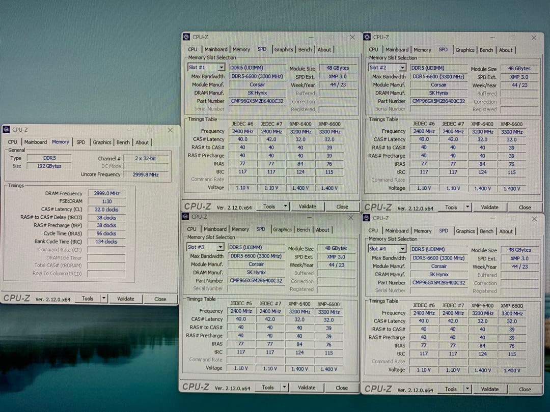 コルセア Dominator Titanium DDR5-6400 192GB
