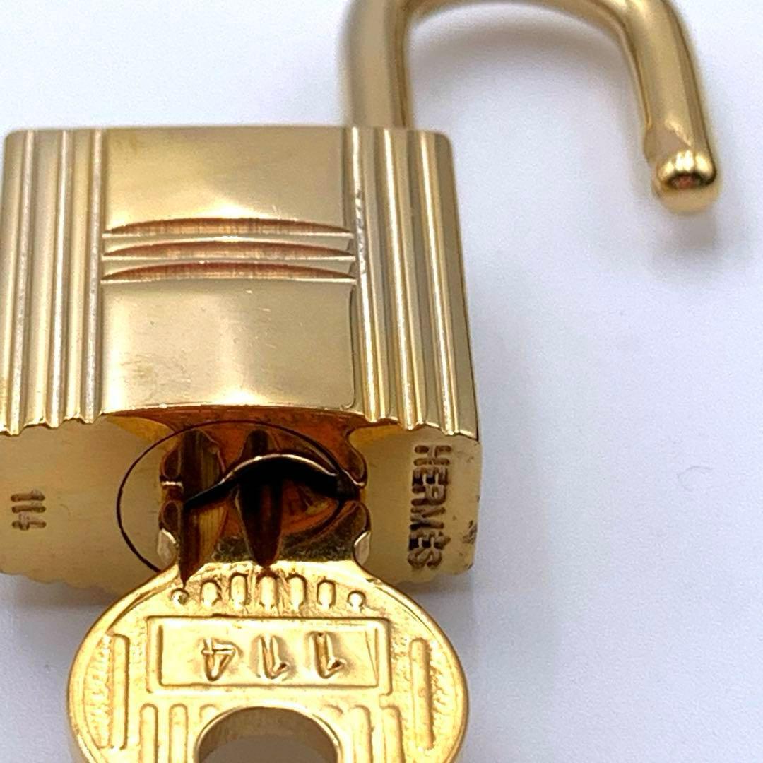 HERMES エルメス カデナ 114番 ゴールド 24Kメッき 鍵付き 南京錠