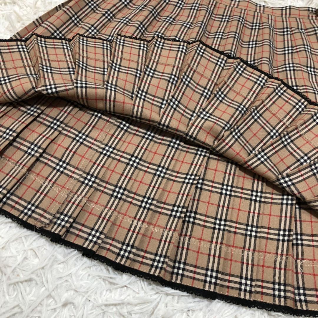 美品✨バーバリーロンドンブルーレーベル ノバチェック柄 プリーツミニスカート