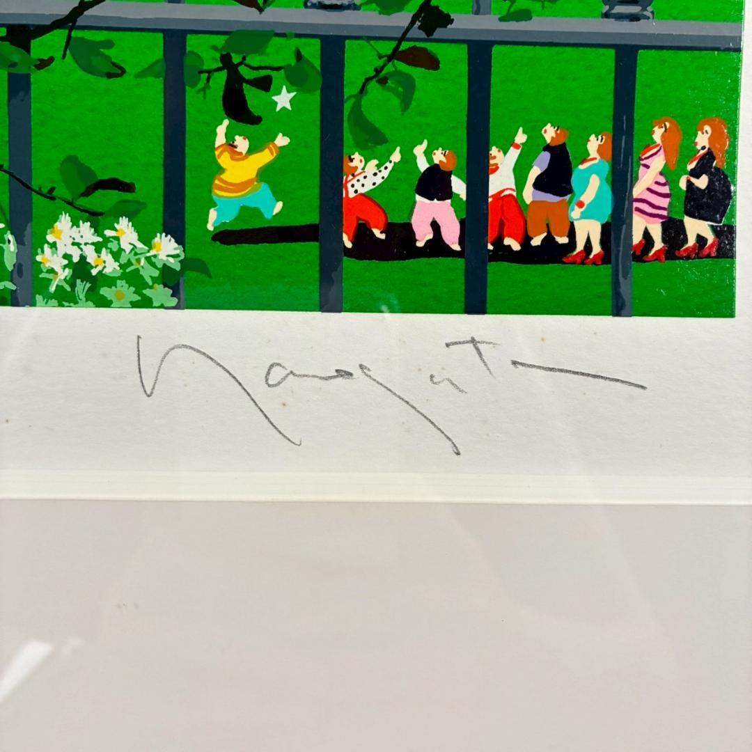 ヒロ・ヤマガタ「ミルキーウェイ」シルクスクリーン 直筆サイン入り 額縁入り