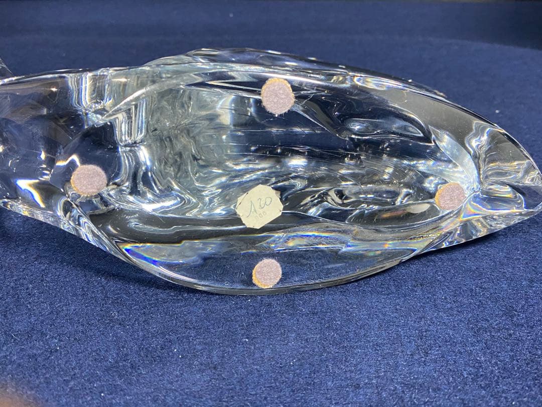 5057■Daum ドーム クリスタル カタツムリ オブジェ 共箱付