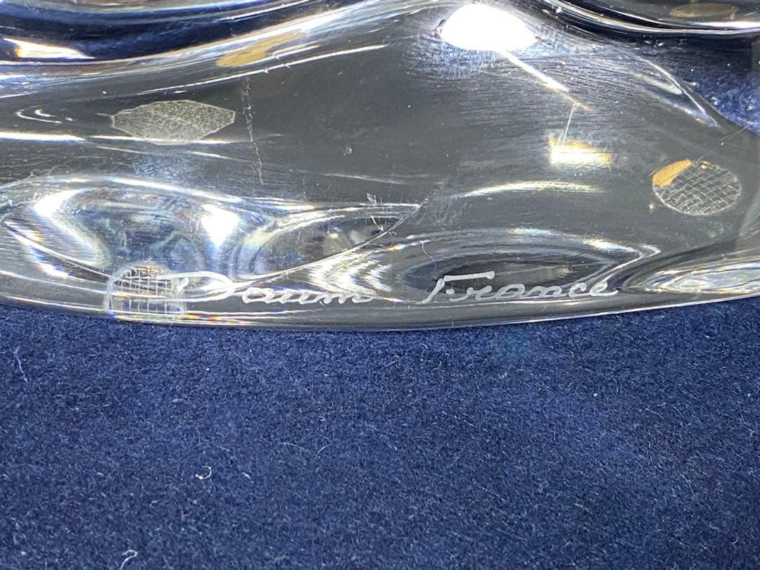 5057■Daum ドーム クリスタル カタツムリ オブジェ 共箱付