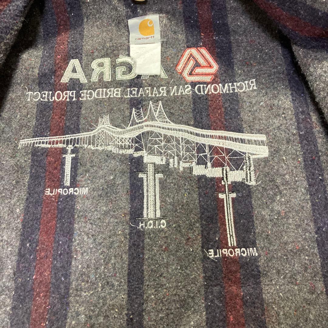カーハート 90's？前後企業ロゴ刺繍 carhartt ミシガンチョアコート