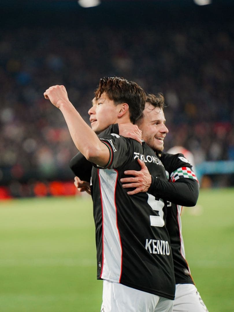 塩貝健人　実使用ユニフォーム　直筆サイン フェイエノールト戦2ゴール時着用