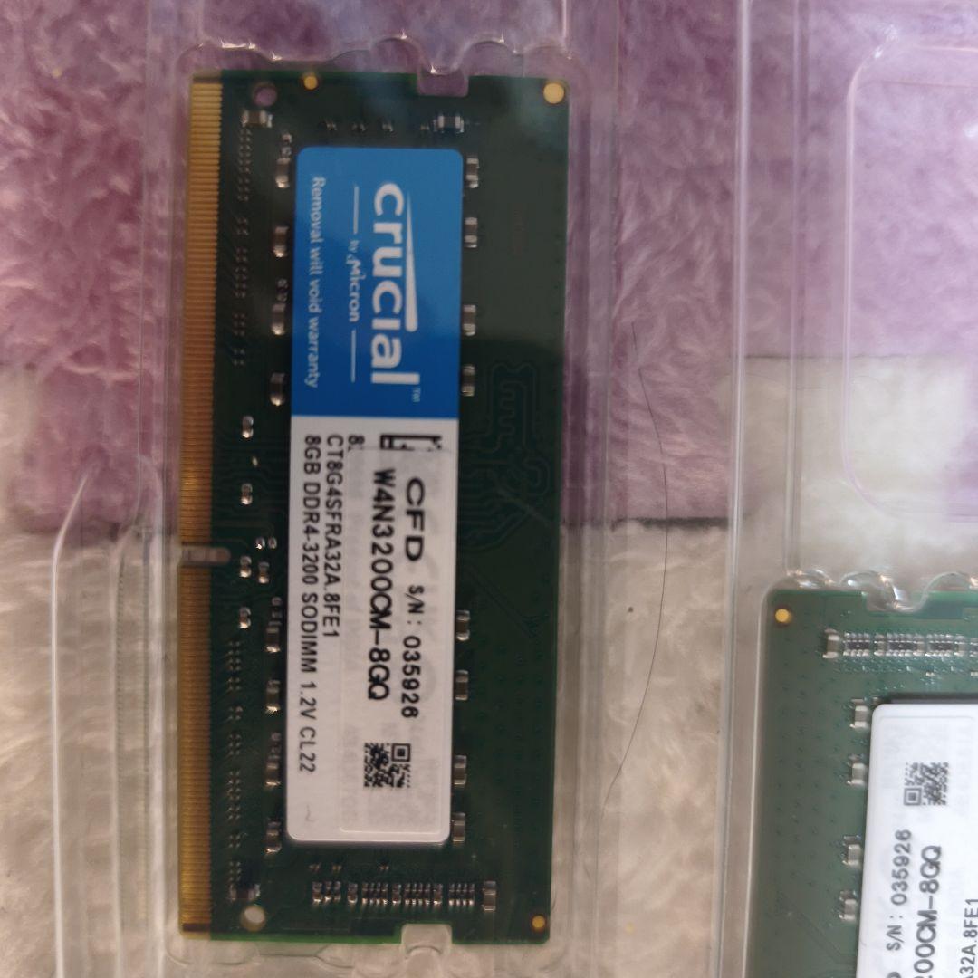m*a様 Crucial 8GBx2枚 16GB DDR4 3200 メモリSO