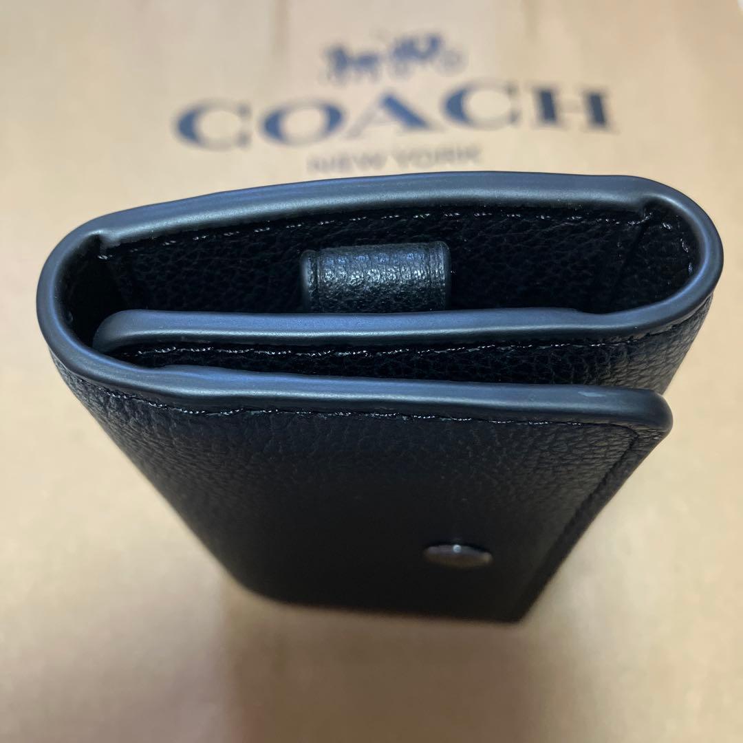 COACH レザーキーケース　ブラック