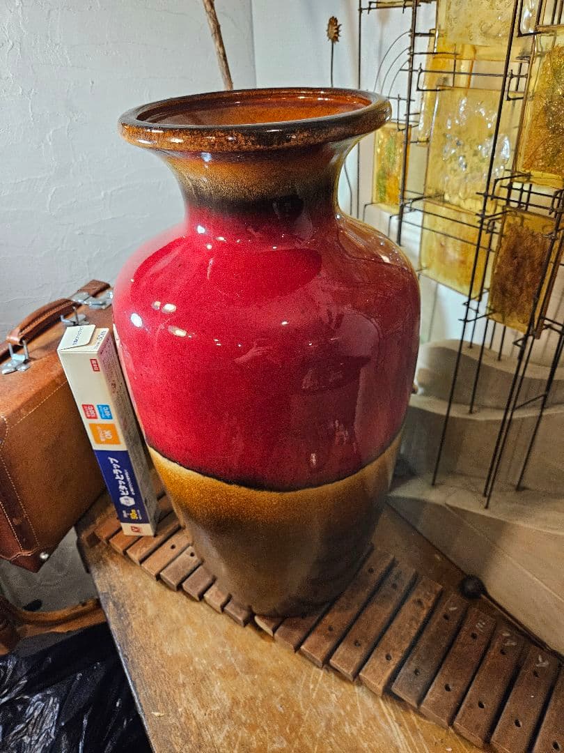 花器　花瓶　フラワーベース　ファットラバ　西ドイツ　ヴィンテージ　アンティーク