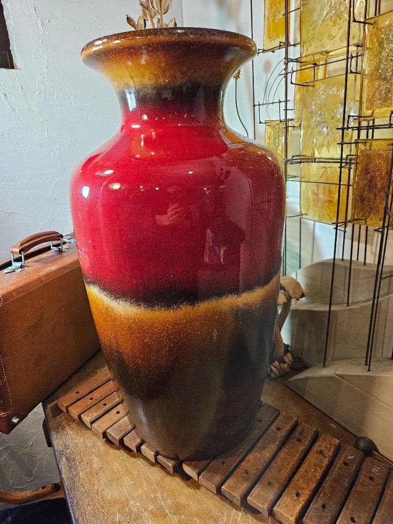 花器　花瓶　フラワーベース　ファットラバ　西ドイツ　ヴィンテージ　アンティーク