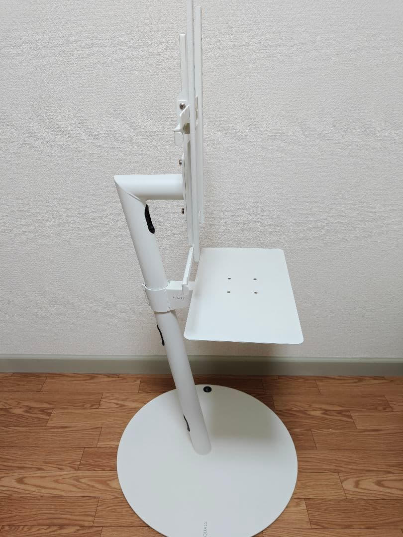 【廃盤】EQUALS Wall ホワイト スタンド式テレビ台 円形ベース
