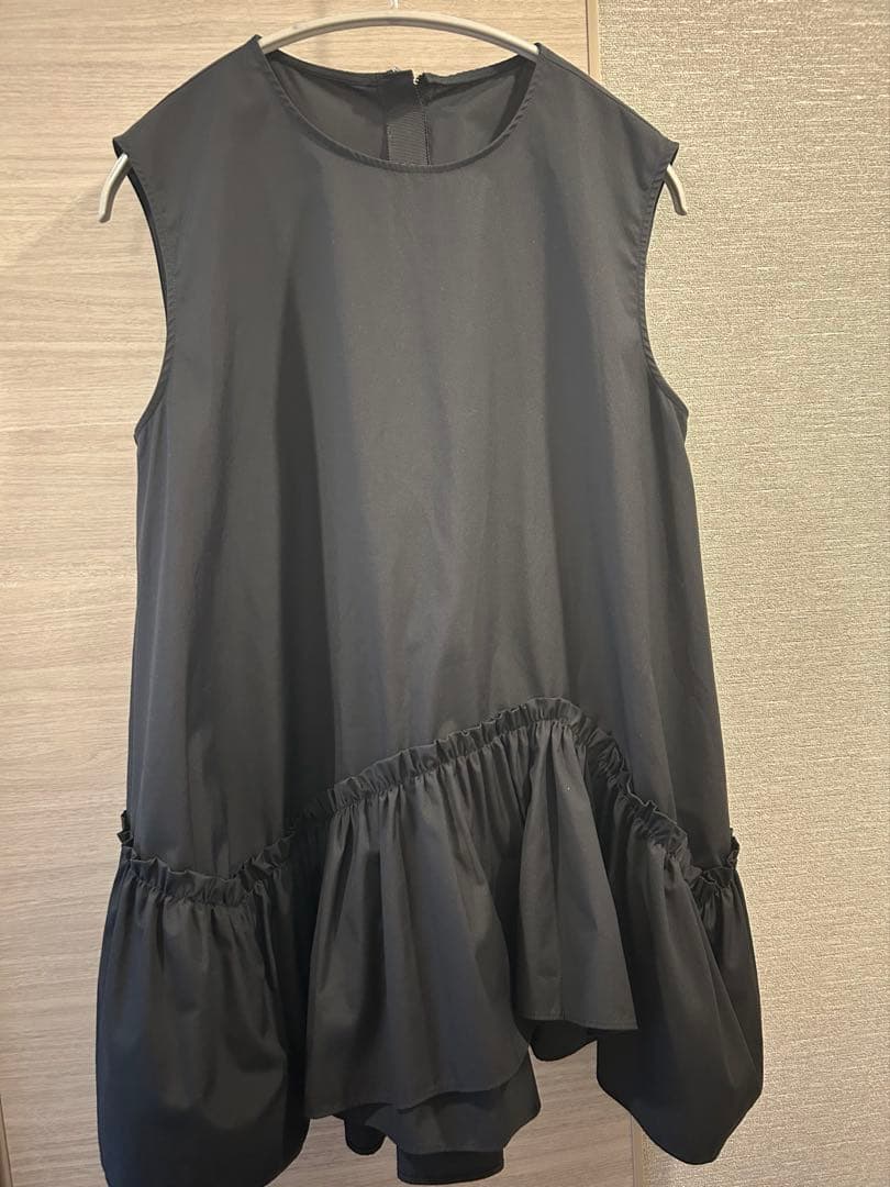 liten レイヤードフリルブラウス　ブラック