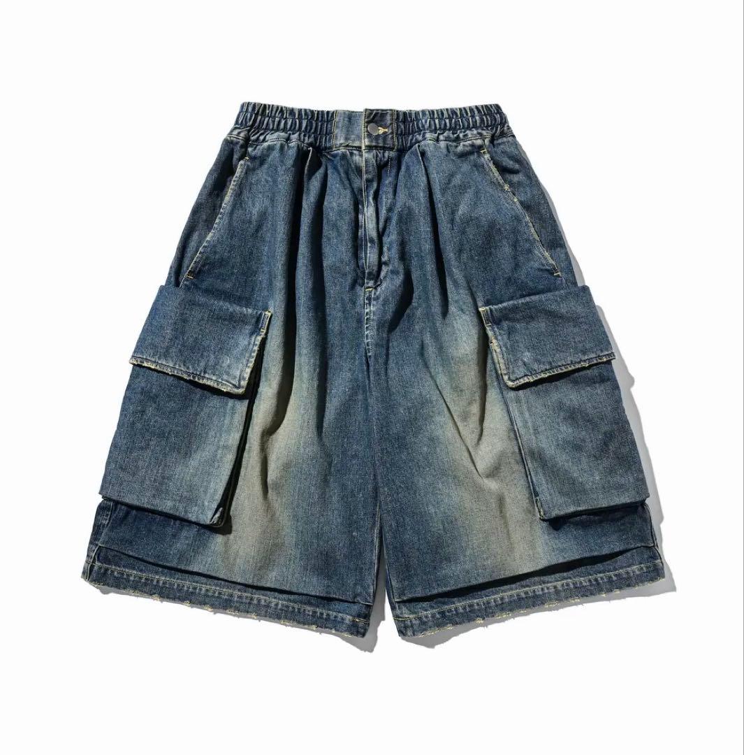 パンツ SELVEDGE DENIM CITY MILITARY HALF PANTS