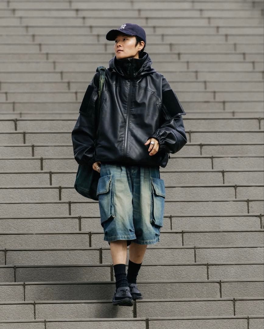 パンツ SELVEDGE DENIM CITY MILITARY HALF PANTS