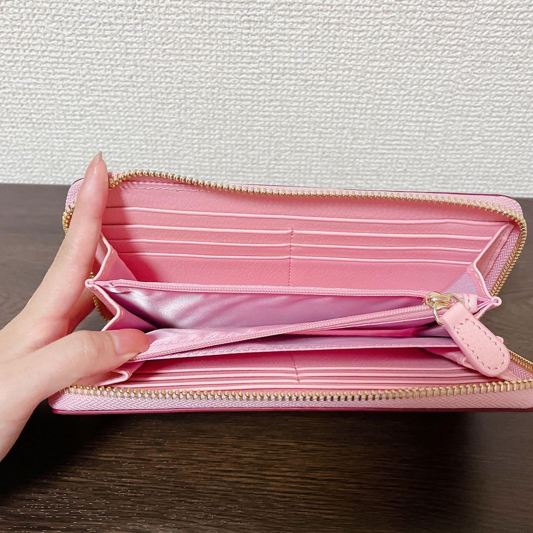 VivienneWestwood 長財布　ピンク　ゴールド　ラウンドファスナー