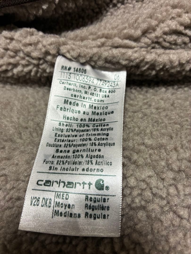 Carhartt サンドストーン シェルパ裏地 ダックベスト