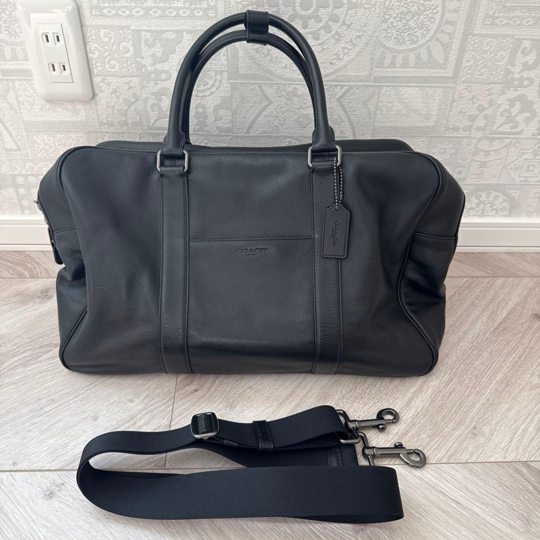 COACH ボストンバッグ ブラック レザー