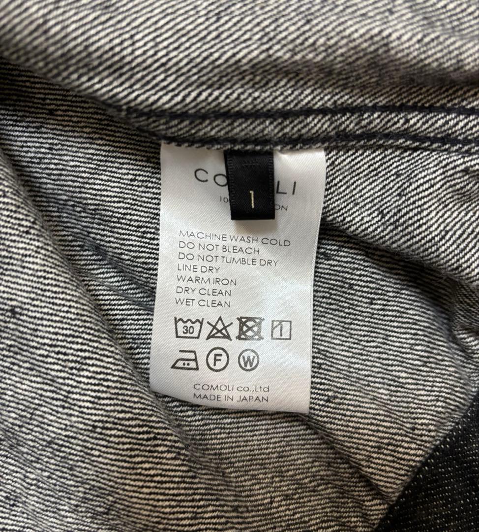 COMOLI （コモリ）デニム セットアップ Black Ecru size1