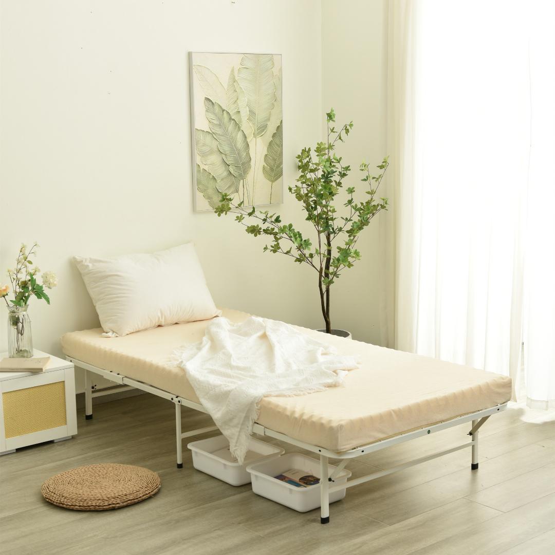 パイプベッド 折りたたみベッド シングル 組立簡単 ベッド 耐荷重200kg