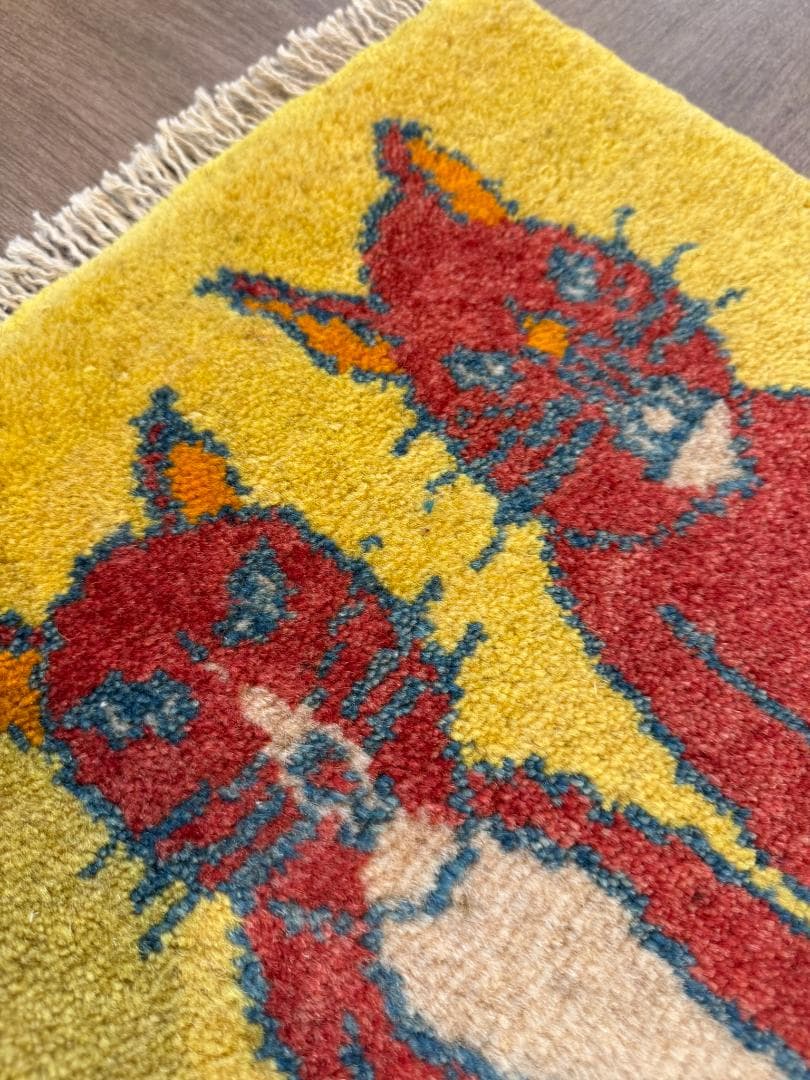 ペルシャギャッベ (ギャベ) チェアマット 40x40cm ギャッベ ラグ