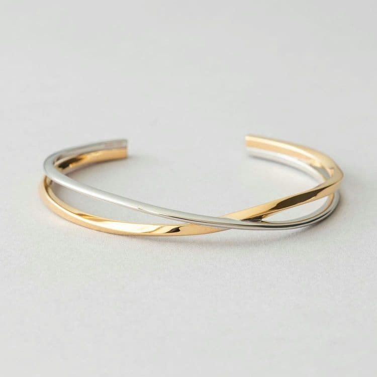 美品★ジュエッテ Jouete バングル クロス コンビカラー