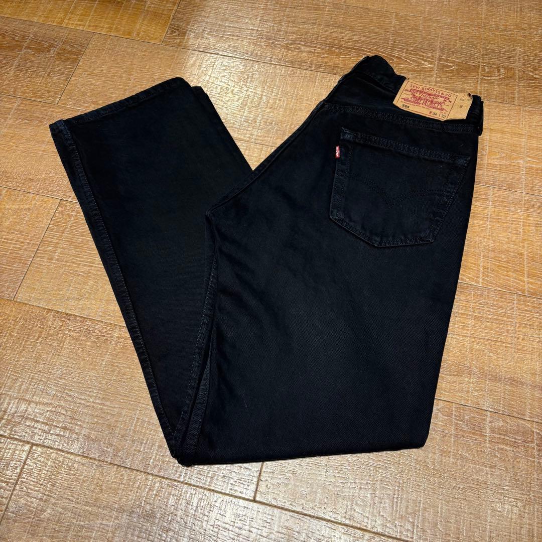 Levi's 501 90s UK イギリス後染めブラックデニム W34 L32